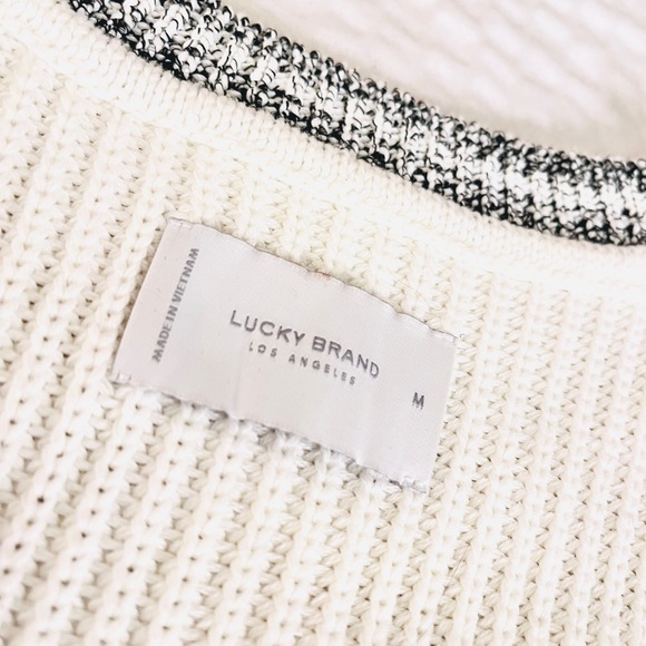 LUCKY BRAND Mustard Colorblock Knit Tank Top/Vest Size Medium - Picture 4 of 10